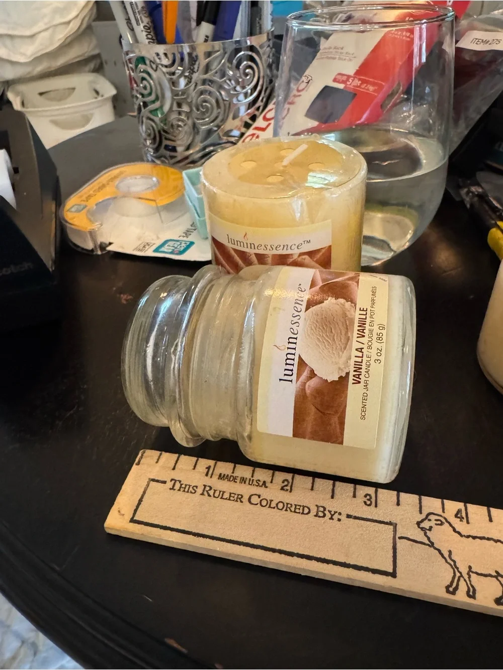 Luminessence Vanilla Scented Cream Candle Trio